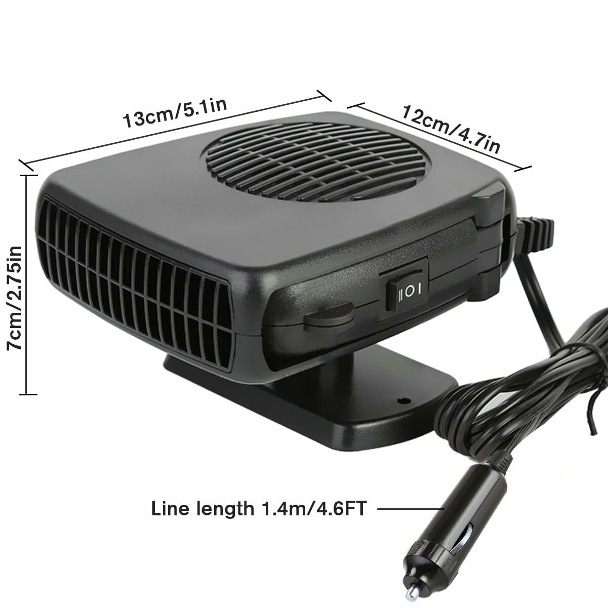 Car Heater 12V- 150W Portable Auto Heater Car Defroster With Plug-in Cigarrete