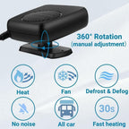 Car Heater 12V- 150W Portable Auto Heater Car Defroster With Plug-in Cigarrete
