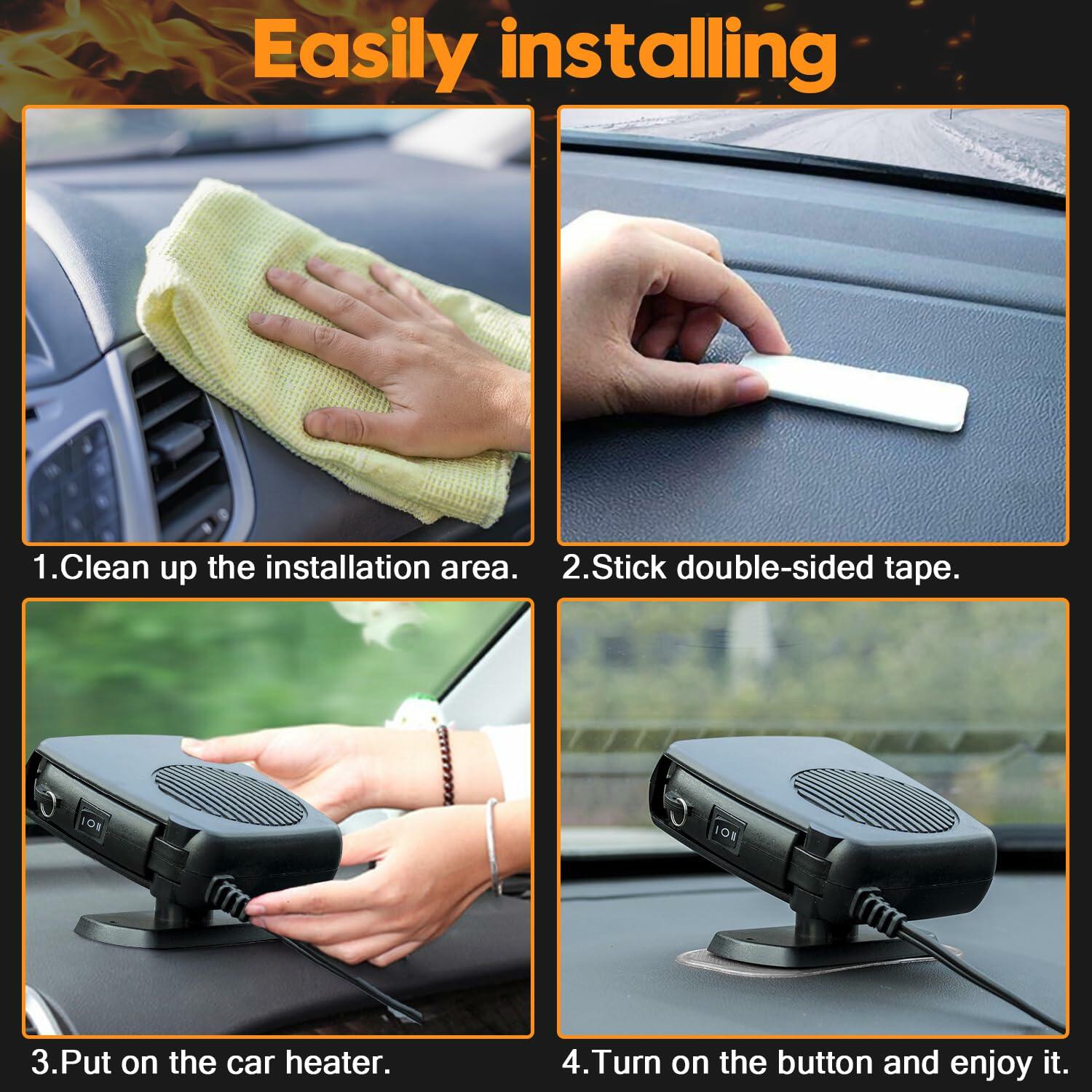 Car Heater 12V- 150W Portable Auto Heater Car Defroster With Plug-in Cigarrete