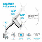 AVLT Single 17"-49" Super Ultrawide Monitor Arm for Screens Up to 50 lbs,