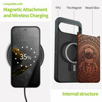 Carveit Magnetic Wooden Case for Google Pixel 10 / Pixel 10 Pro Case, Wood