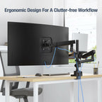 AVLT Laptop & 38 Inch Monitor Arm Pole Top Mount-Black, Supports 26.4 lbs (12