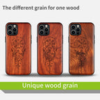 Carveit Magnetic Wood Case for iPhone 12 Pro Max [Hard Real Wood & Soft TPU]