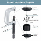 10PCS Heavy Duty Ball Joint Press Kit, Ball Joint Repair Removal Tool Kit, Ball