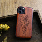 Carveit Magnetic Wood Case for iPhone 12 Pro Max [Hard Real Wood & Soft TPU]