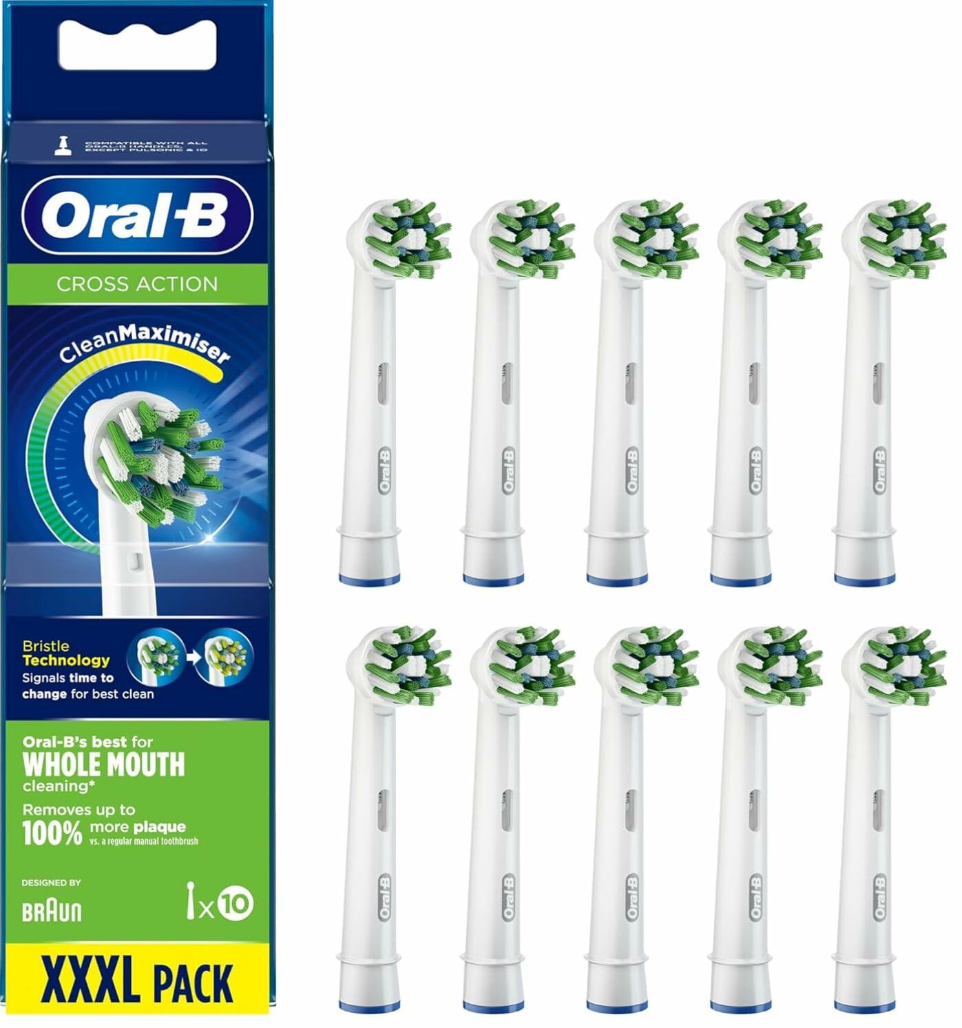 Oral-B Pro CrossAction Replacement Heads, Pack of 10