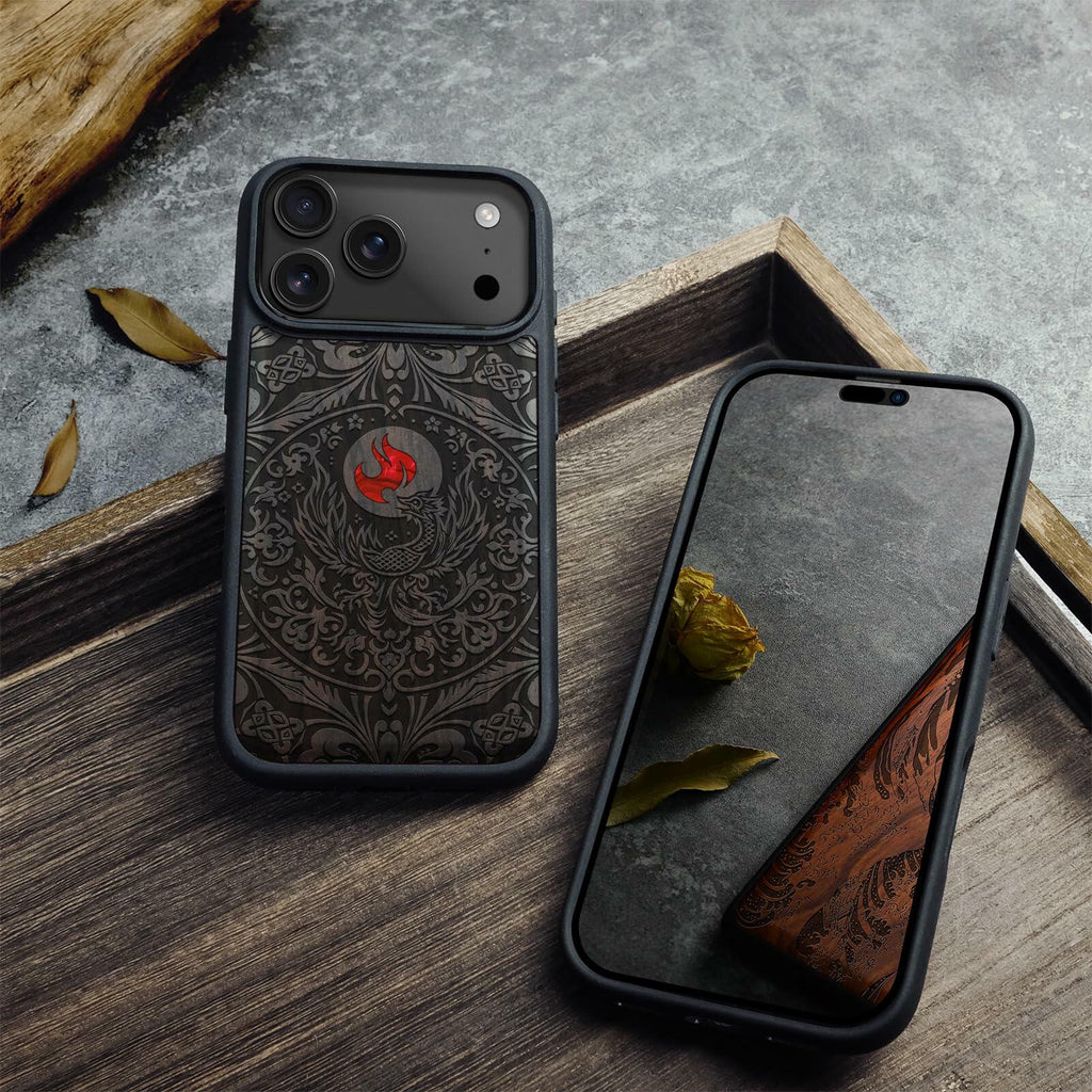 Carveit Magnetic Case for iPhone 17 Pro Max Case, Wood Artisan Engraved &