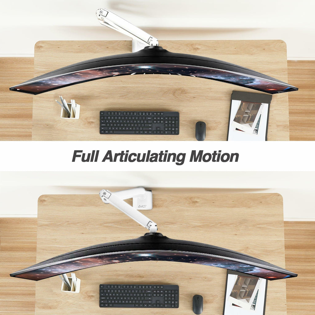 AVLT Single 17"-49" Super Ultrawide Monitor Arm for Screens Up to 50 lbs,