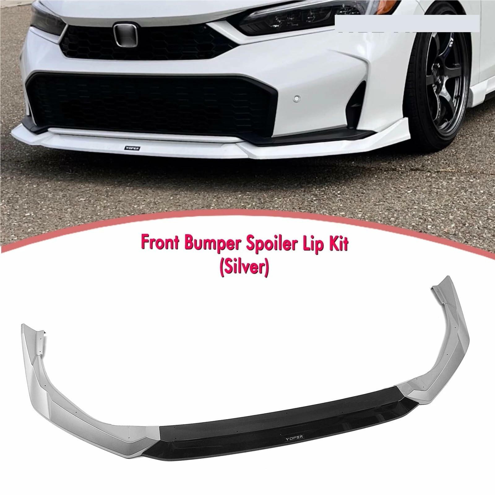 Front Spoiler Lip Lower Blade Splitter Cover Trim Compatible for Honda 11.5th