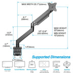 AVLT Single Monitor Arm and Reinforcement Plate