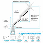 AVLT Single 17"-49" Super Ultrawide Monitor Arm for Screens Up to 50 lbs,