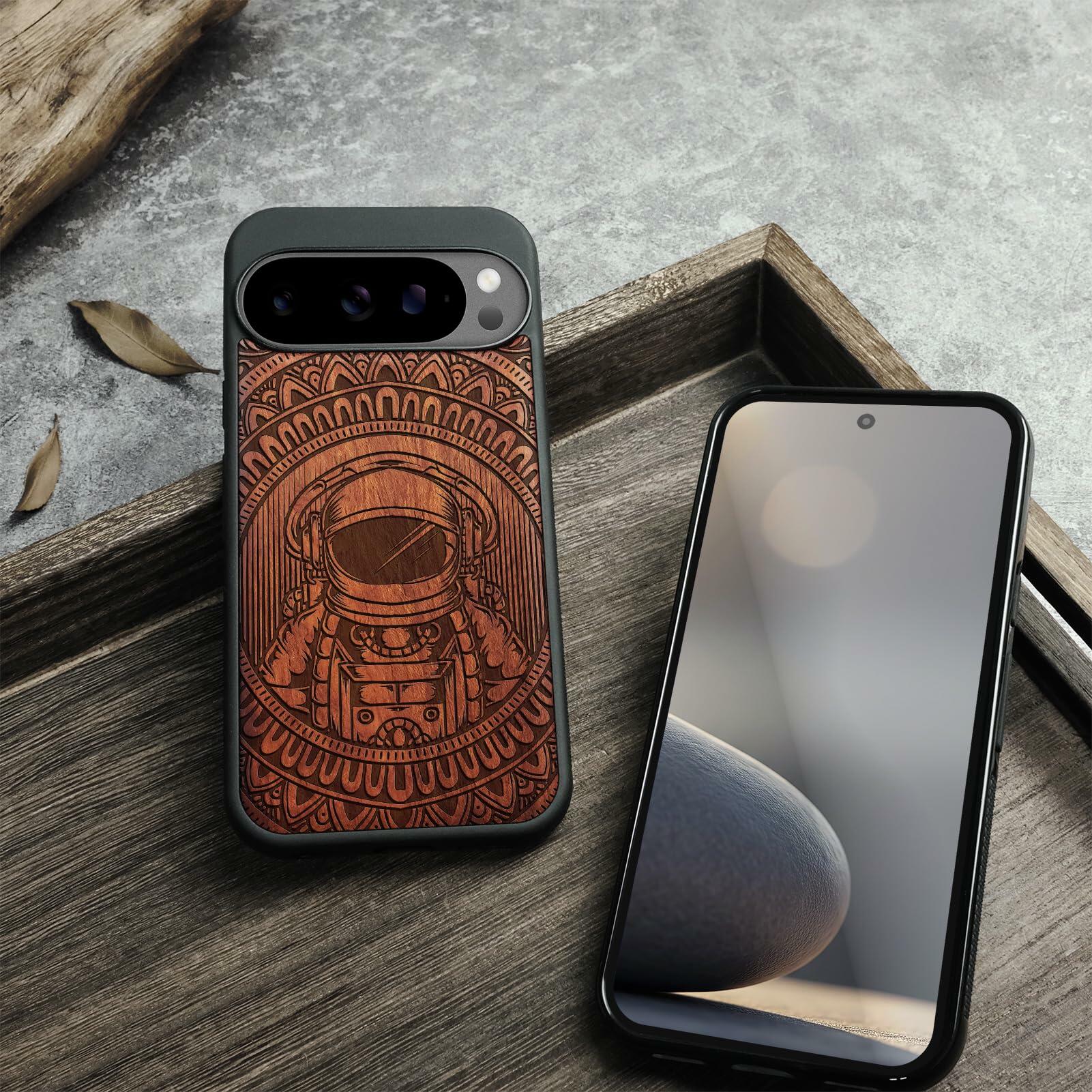 Carveit Magnetic Wooden Case for Google Pixel 10 / Pixel 10 Pro Case, Wood