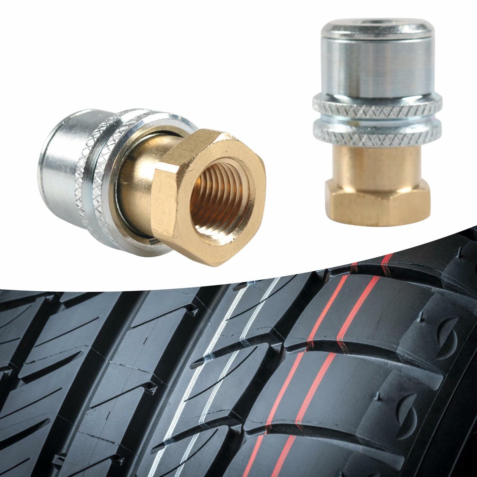 VOCUE Heavy-Duty Metal Air Nozzle with Quick Connector,Closed Flows Tire