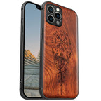 Carveit Magnetic Wood Case for iPhone 12 Pro Max [Hard Real Wood & Soft TPU]