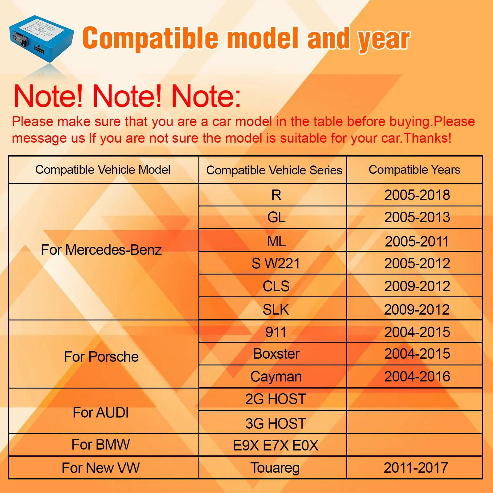 LEXXSON Optic Fiber Decoder for Mercedes-Benz ML/GL/R Class/CLS/S W221/Cayenne
