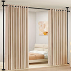 SUNALLY Room Divider Curtain Rod No Drilling Space Partition Separator