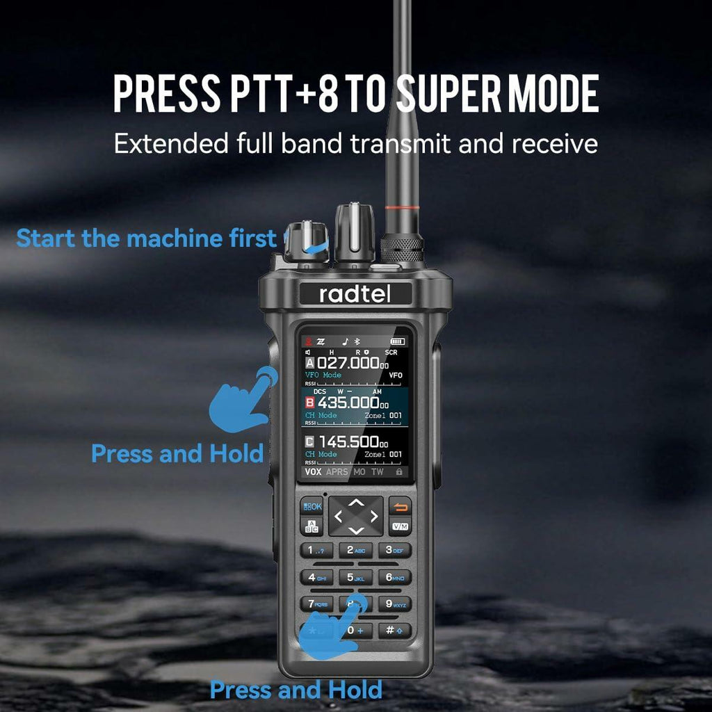 Radtel RT-950 PRO 10W Ham Radio GPS APRS Long Range Walkie Talkie