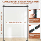 SUNALLY Room Divider Curtain Rod No Drilling Space Partition Separator