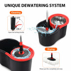 360° Spin Mop and Bucket Set with Wringer System