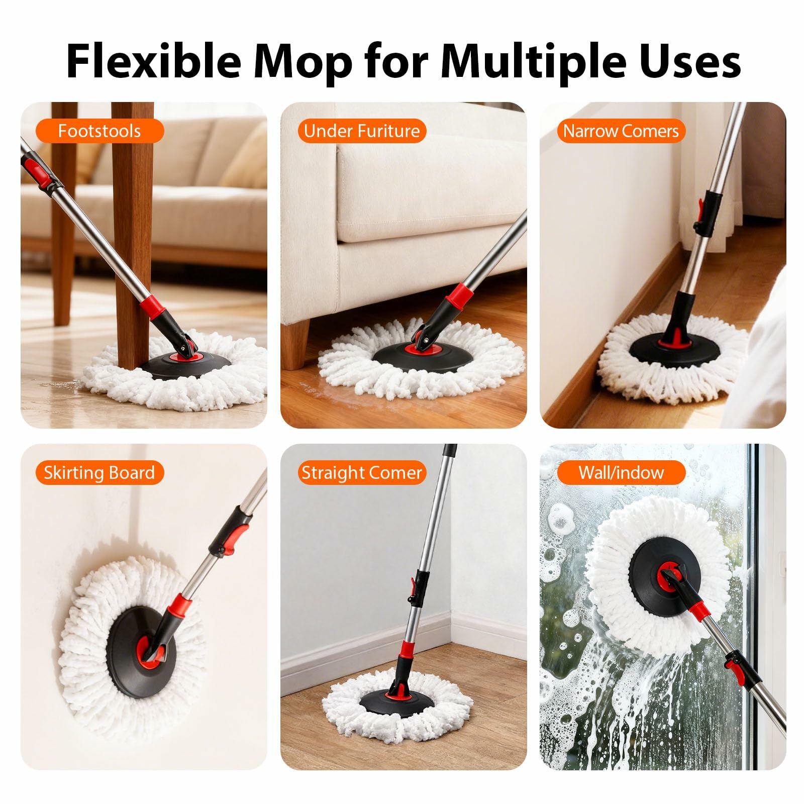 360° Spin Mop and Bucket Set with Wringer System