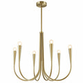 Magiroz 6-Light Gold Candle Chandelier Vintage Farmhouse Dining Room Pendant