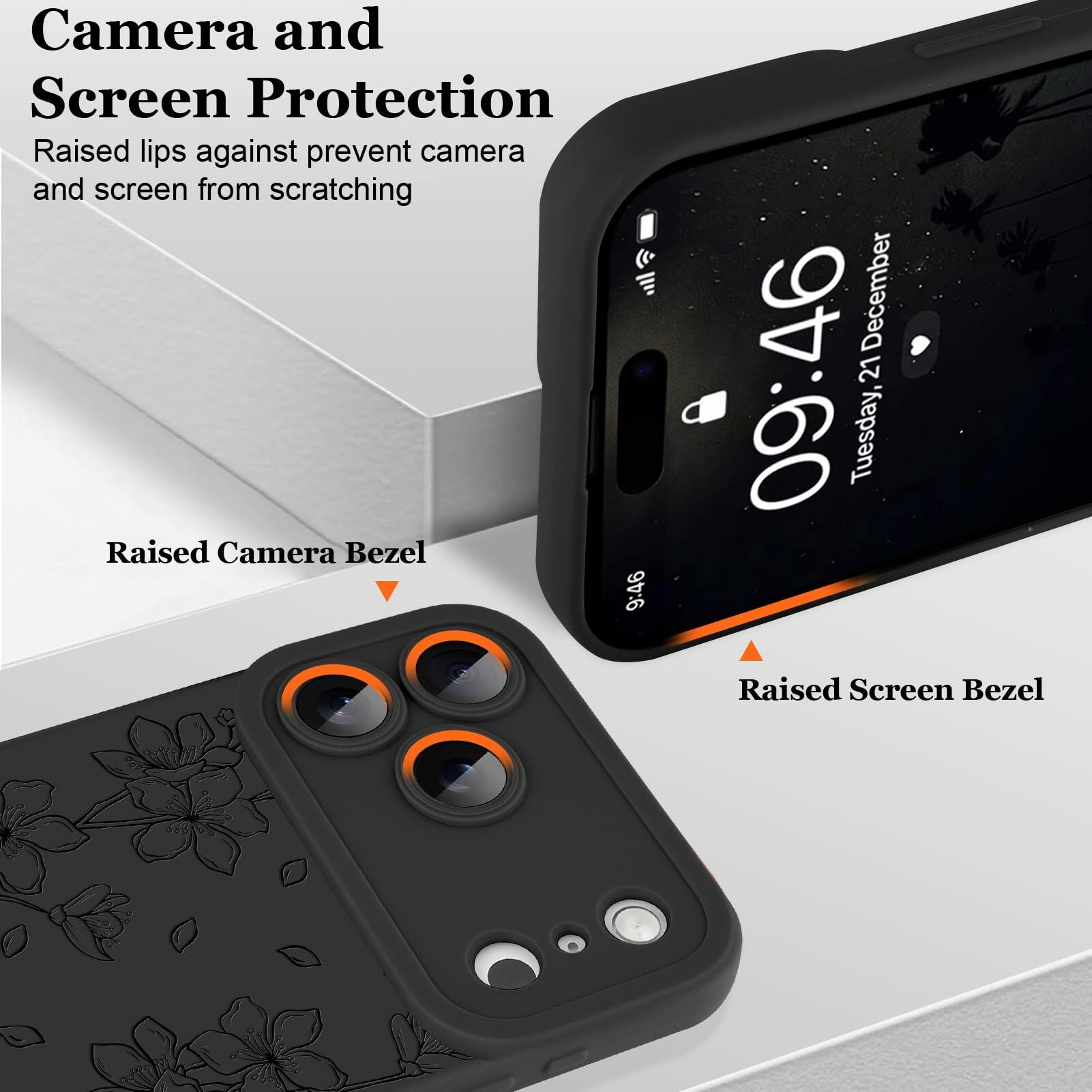 ZIYE Compatible with iPhone 17 Pro Max Case Flower Floral Pattern for Women