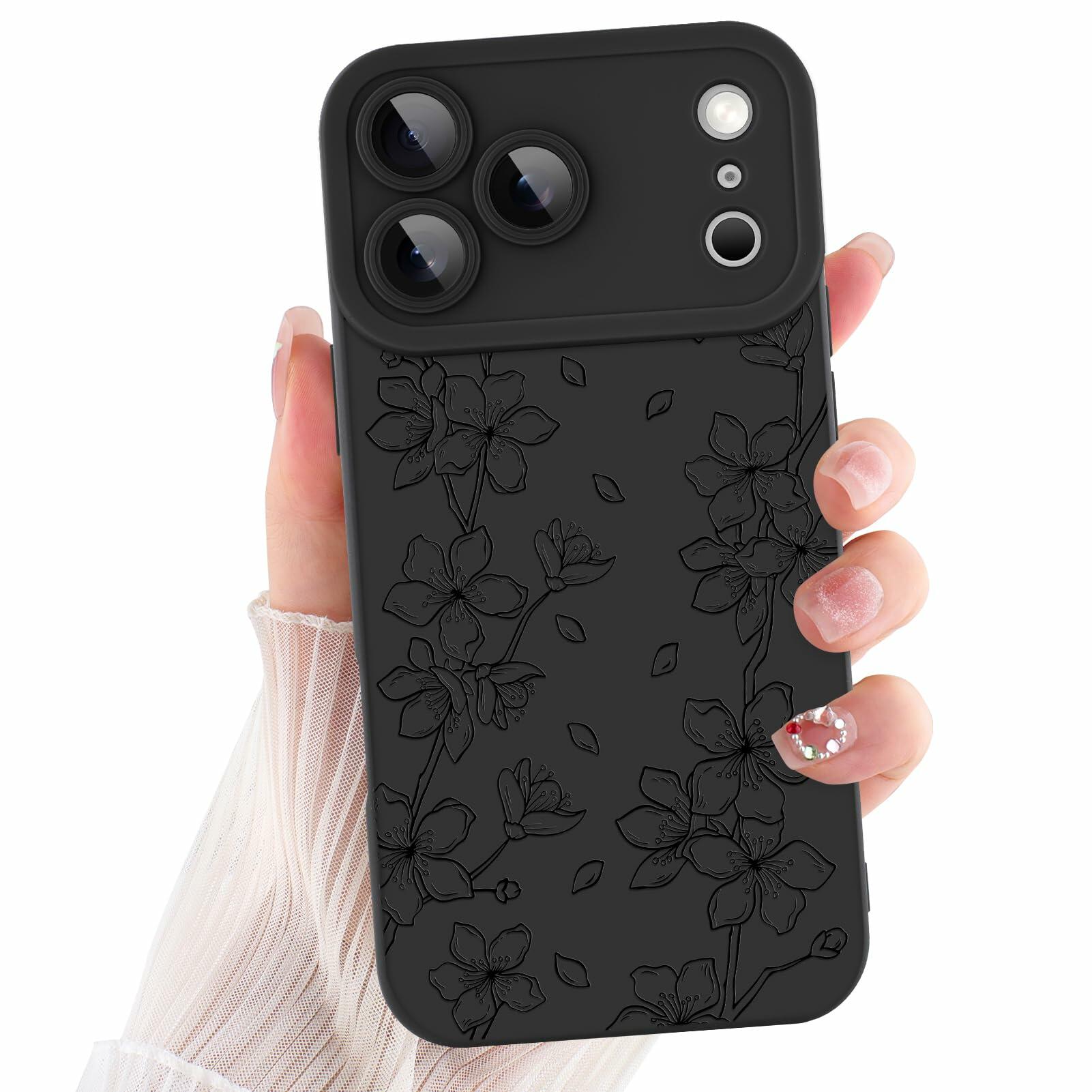 ZIYE Compatible with iPhone 17 Pro Max Case Flower Floral Pattern for Women