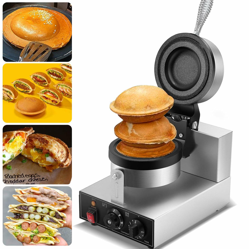 Commercial UFO Burger Maker Rotary Sandwich Waffle Ice Cream Filling Machine
