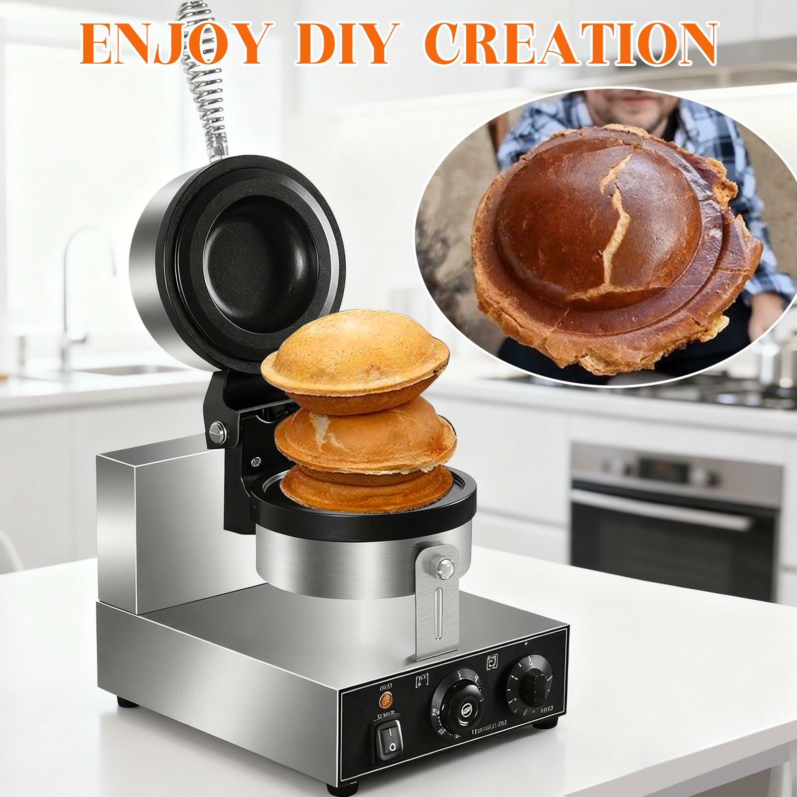 Commercial UFO Burger Maker Rotary Sandwich Waffle Ice Cream Filling Machine
