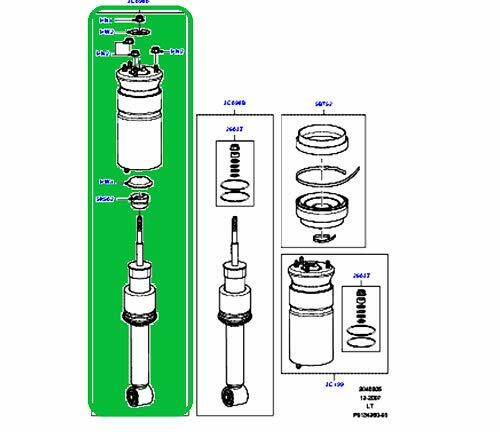 LAND ROVER FRONT AIR SPRING SHOCK STRUT RANGE ROVER SPORT 05-13 LR041108