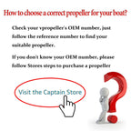 CAPTAIN Boat Propeller for Johnson Evinrude 40-140HP 13 Spline Tooth