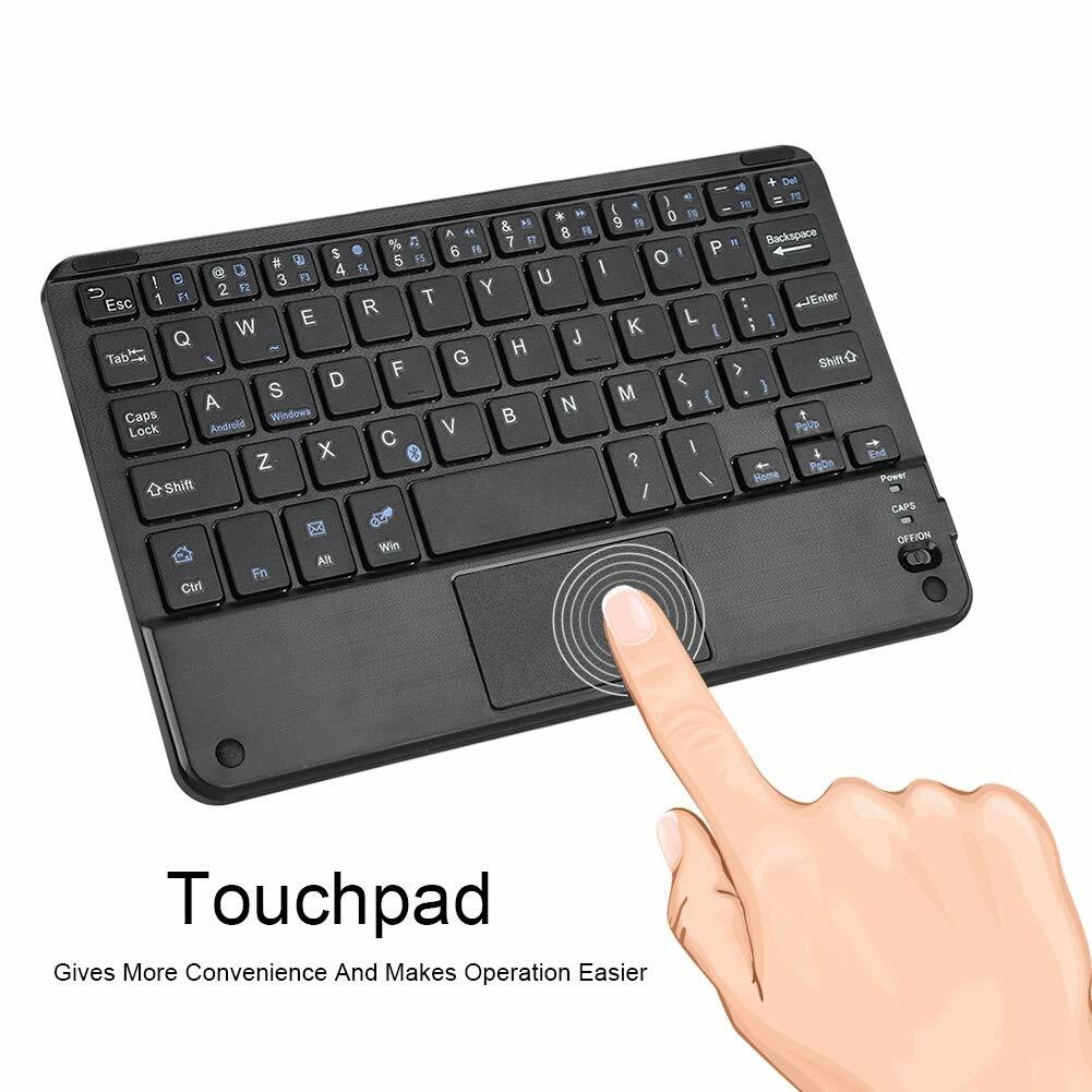 Keyboard, Portable Universal 7inch Bluetooth Keyboard with Touchpad for