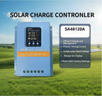Solar Charge Controller 120A 12V 24V 36V 48V Intelligent Recognition LCD Display