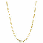 Kooljewelry Womens Chain Classic - 14k Yellow Gold Polished Paperclip Chain