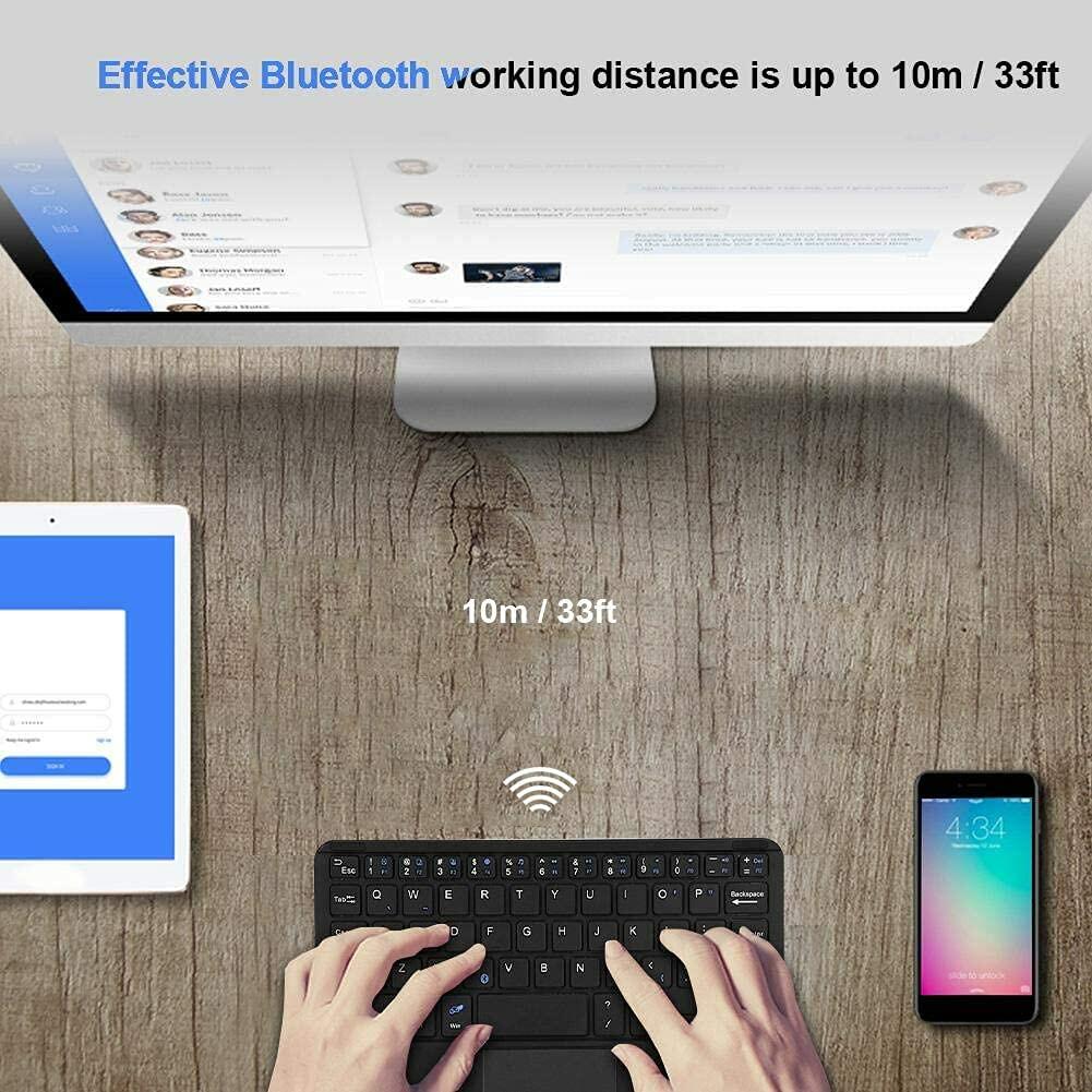 Keyboard, Portable Universal 7inch Bluetooth Keyboard with Touchpad for