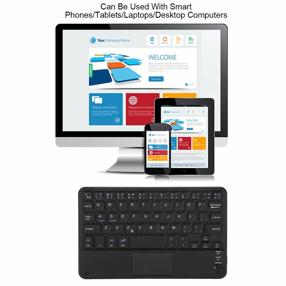 Keyboard, Portable Universal 7inch Bluetooth Keyboard with Touchpad for