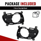 HECASA Fog Light Bezels LH & RH for Infiniti G37 2011-2015 Compatible