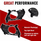 HECASA Fog Light Bezels LH & RH for Infiniti G37 2011-2015 Compatible