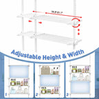 SUNALLY Over Toilet Storage Shelf 4-Tier Adjustable Bathroom Organizer