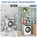 SUNALLY Over Toilet Storage Shelf 4-Tier Adjustable Bathroom Organizer