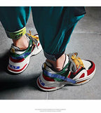 Floette Men’s Retro Color Block Sneakers Size 12 Sport Running Shoes
