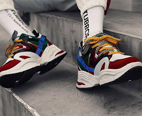 Floette Men’s Retro Color Block Sneakers Size 12 Sport Running Shoes