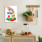 Bathroom Canvas Wall Art Wooden Children Hand Development Fine Detail Print
