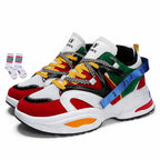 Floette Men’s Retro Color Block Sneakers Size 12 Sport Running Shoes
