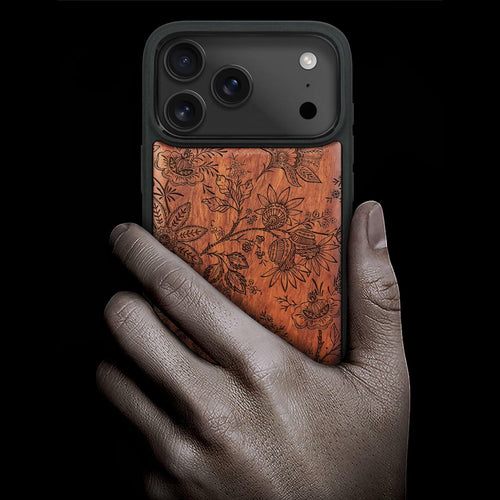 Carveit Magnetic Wooden Case for iPhone 17 Pro Case, Wood Artisan Engraved &