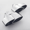 Pair 2.4" inlet Porsche 997 C2/S/4S/GTS Style Oval Stainless Steel Exhaust Tips