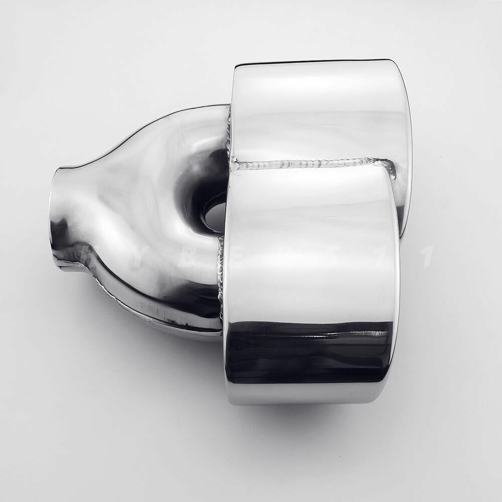 Pair 2.4" inlet Porsche 997 C2/S/4S/GTS Style Oval Stainless Steel Exhaust Tips