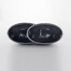 Pair 2.4" inlet Porsche 997 C2/S/4S/GTS Style Oval Stainless Steel Exhaust Tips