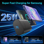 25W USB C Fast Charger Samsung Galaxy S26 S25 S24 w/10FT Cable 2Pack
