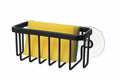 SunnyPoint NeverRust Sink Caddy Sponge Holder Adhesive Mount Black Aluminum